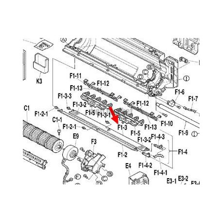 DAIKIN VOLET DE BALAYAGE POUR MACHINE FTXS35CVMB