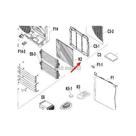 FILTRE A AIR 4P229884-5-Daikin