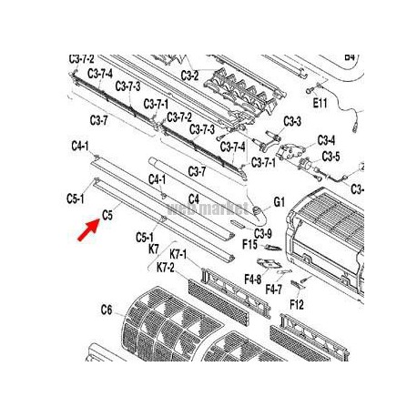VOLET DE BALAYAGE DU BAS FTKS20-35DV-Daikin