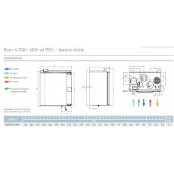 ATLANTIC-V 350+D BET - CAISSON DOUBLE FLUX ROTO VERT DRT 350M3/H BET