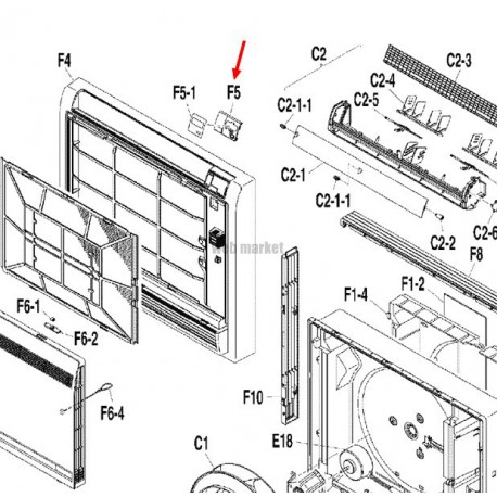 DAIKIN PANNEAU DE CONTROLE POUR MACHINE FVXS25FV1B