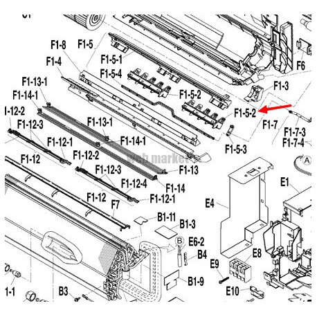 DAIKIN VOLET DE SOUFFLAGE POUR MACHINE FTXS25G2V1B