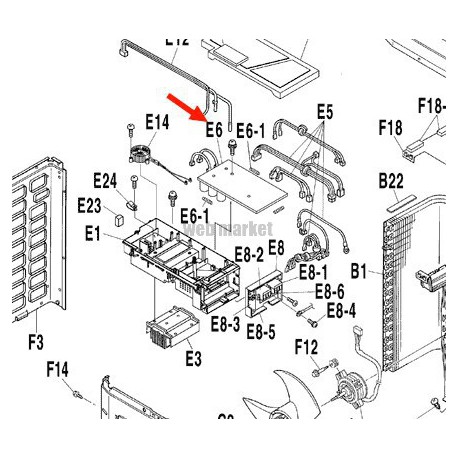 DAIKIN PLATINE CONTRÔLE POUR MACHINE RXS50J2V1B