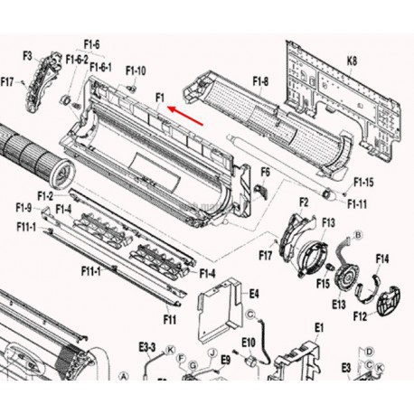 DAIKIN BOTTOM FRAME ASSY POUR MACHINE FTXB25C2V1B