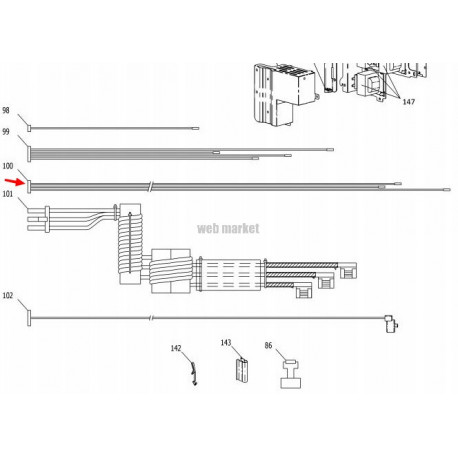DAIKIN ENSEMBLE DE SONDES R6-R8T 3P188405-1 POUR MACHINE ERSQ016AAY1