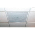 ATLANTIC DFZ-R 600L S/R D 200 - DIFFUSEUR TÔLE PERFO REPRISE 600x600 + PLENUM D200 LATÉRAL