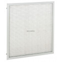 ATLANTIC  GRK-FP-R 675 D 200 - GRILLE ALUMINIUM A QUADRILLAGE 675x675 + PLENUM D200 LATÉRAL