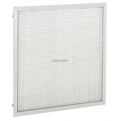 ATLANTIC  GRK-FP-R D200/L - GRILLE ALUMINIUM A QUADRILLAGE 600x600 + PLENUM D200 LATÉRAL
