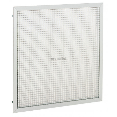 ATLANTIC  GRK-FP-R D200/L - GRILLE ALUMINIUM A QUADRILLAGE 600x600 + PLENUM D200 LATÉRAL