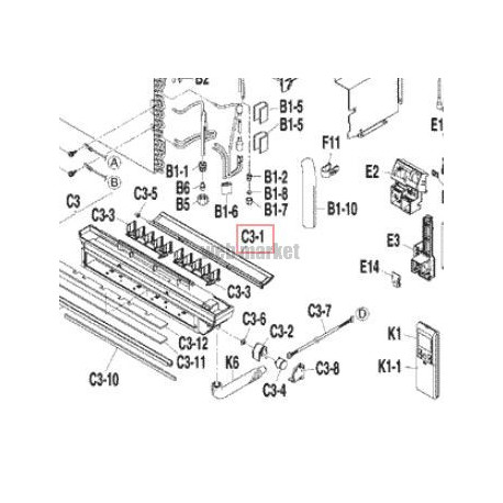 DAIKIN VOLET DE BALAYAGE BAS POUR MACHINE FVXS35FV1B