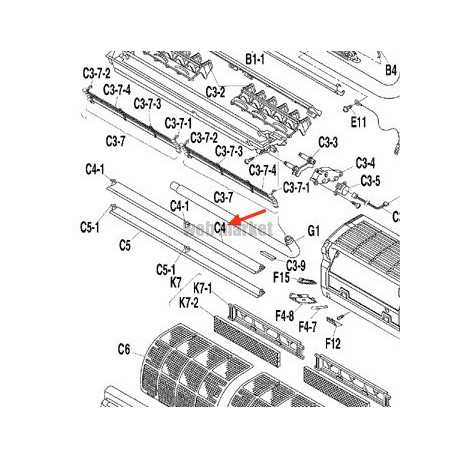 Daikin HOR. VANE ASSY./ DISCH. GRILLE