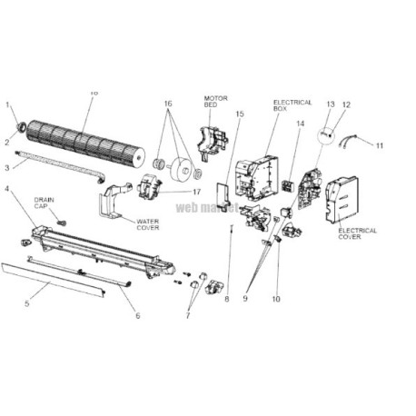 E22K90040 VANE UPPER POUR MSZ-SF15VA-E4
