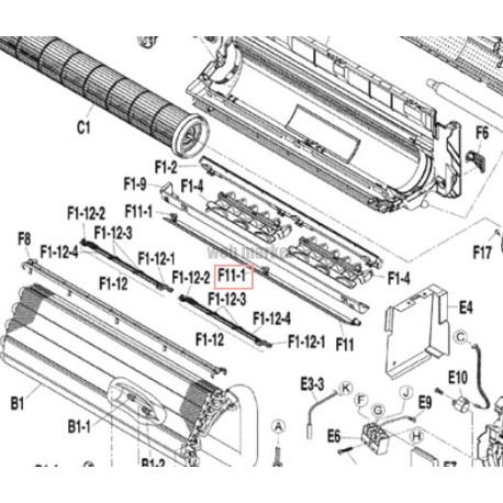 Daikin HORIZONTAL VANE ASSY./ DISCH. GRILLE